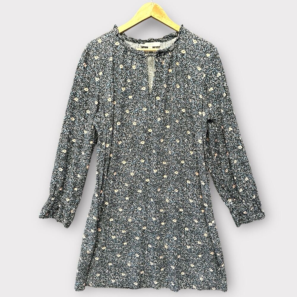 LOFT Navy Blue Floral Mini Dress